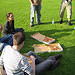 Pizza in the geeks in the park
